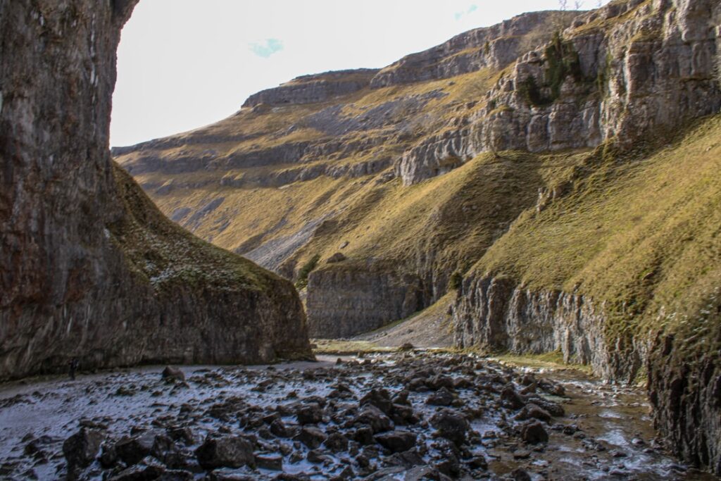 Limestone valley landscape near Settle in the Yorkshire Dales